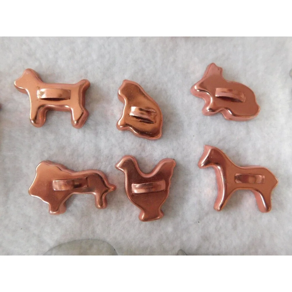 Vintage Cookie Cutter Lot Fourteen Mixed Animal Holiday Metal Handled